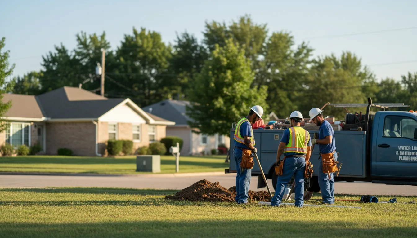 Residential water line and bathroom plumbing service in Monroeville, PA